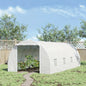 Walk-In Tunnel Greenhouse - 20' x 10' x 7', Zippered Door & 8 Mesh Windows, Galvanized Steel Frame - For Gardeners & Plant Lovers - Ideal for Growing Vegetables & Flowers - Perfect Gift for Gardening Enthusiasts